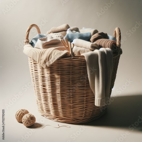 basket with clothes