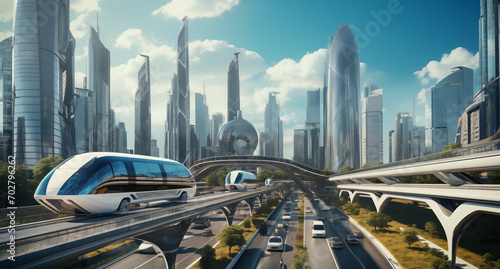 Green Urban Dynamics: Futuristic City with Eco-Intelligent Transport Systems