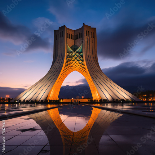 tehran iran monument of freedom.