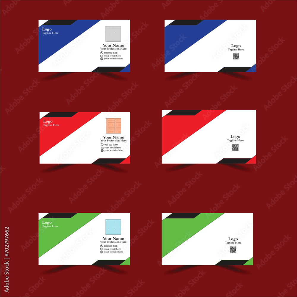 Creative Professional minimal Business Card with Colorful. Creative Professional minimal Business Card with Colorful.