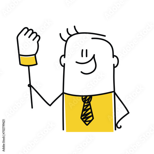Stickman with strong arm.