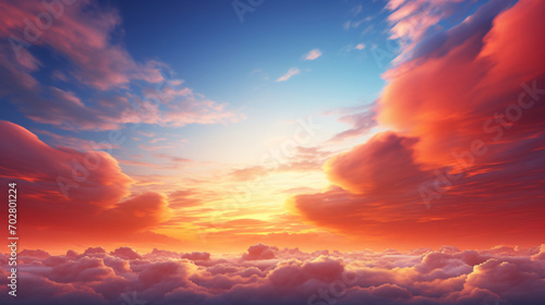 Sunset sky for background or sunrise and cloud © Reema