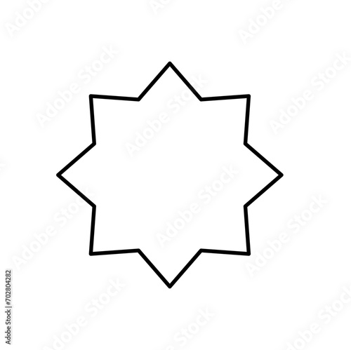 Starburst line sticker vector icon