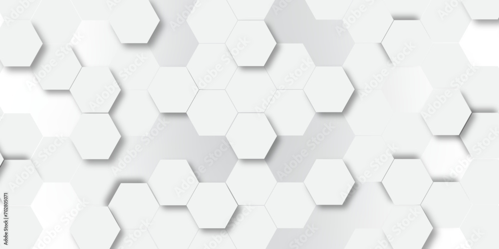 Abstract hexagon background. Futuristic abstract honeycomb mosaic white technology background. Surface polygon pattern with glowing hexagon paper texture and futuristic business. graphic concept. Abstract hexagon background. Futuristic abstract honeycomb mosaic white technology background. Surface polygon pattern with glowing hexagon paper texture and futuristic business. graphic concept.
