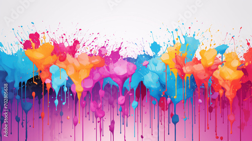 Vivid Watercolor Splashes Bringing Art to Life on a Creative Canvas