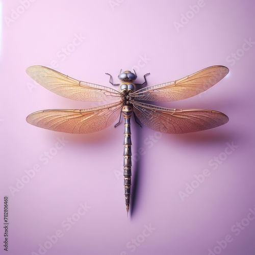 dragonfly close up on simple background 