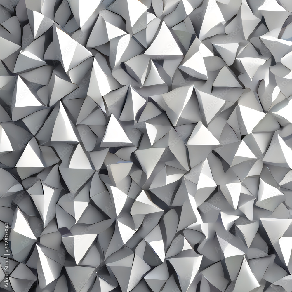 Abstract background - 3d white triangles and volumetric shapes Abstract background - 3d white triangles and volumetric shapes
