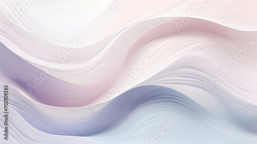 A minimalist design of subtle pastel waves and delicate swirls, blending seamlessly to create a soft and soothing backdrop Ai Generative © SK