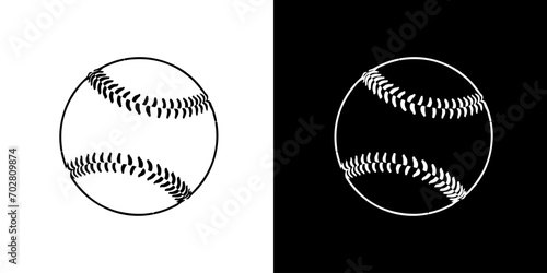 Baseball ball icon. Sport icon. Baseball. Black icon photo