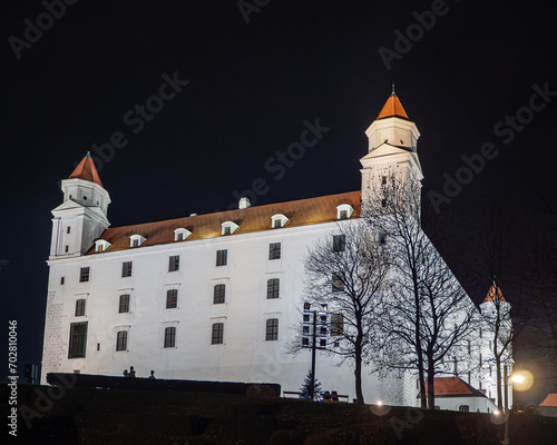 Canvas Print The majestic castle standing out on a hill 80 m above the Danube has been a symbol of Bratislava for centuries