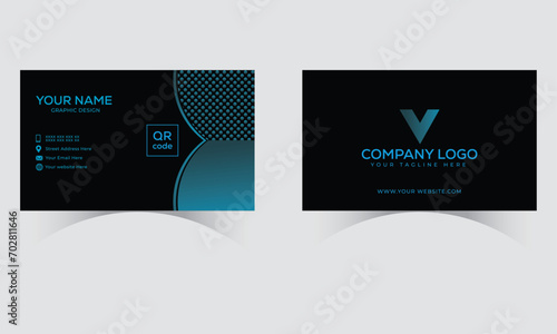 Business card for personal introduction creative own void grab introduction abstract corporate modern print official premium elegant blue identity company abstract branding elegance stylish exclusive.