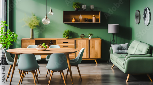 Stylish Modern Living Room Interior - Contemporary Decor for Cozy, Trendy Home Spaces, Generative Ai