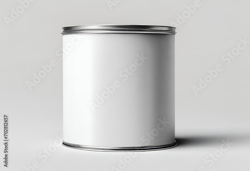 Paint can mockup isolated, metal container paint