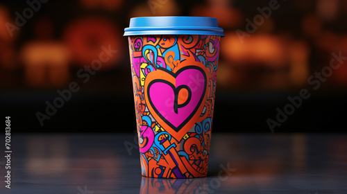 A coffee cup design inspired by street art