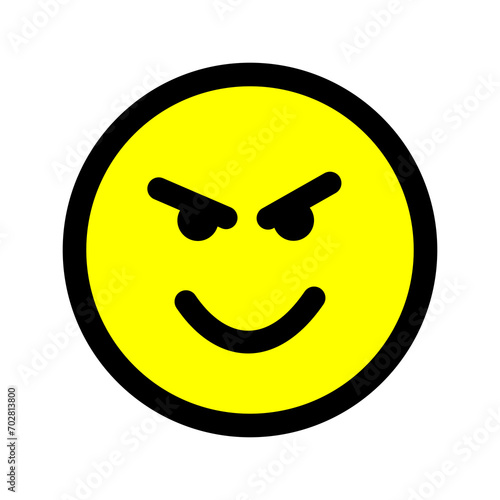 angry emoji face flat style