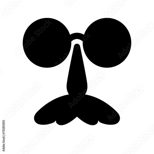 illustration of a mask with sunglasses and a mustache transparent background