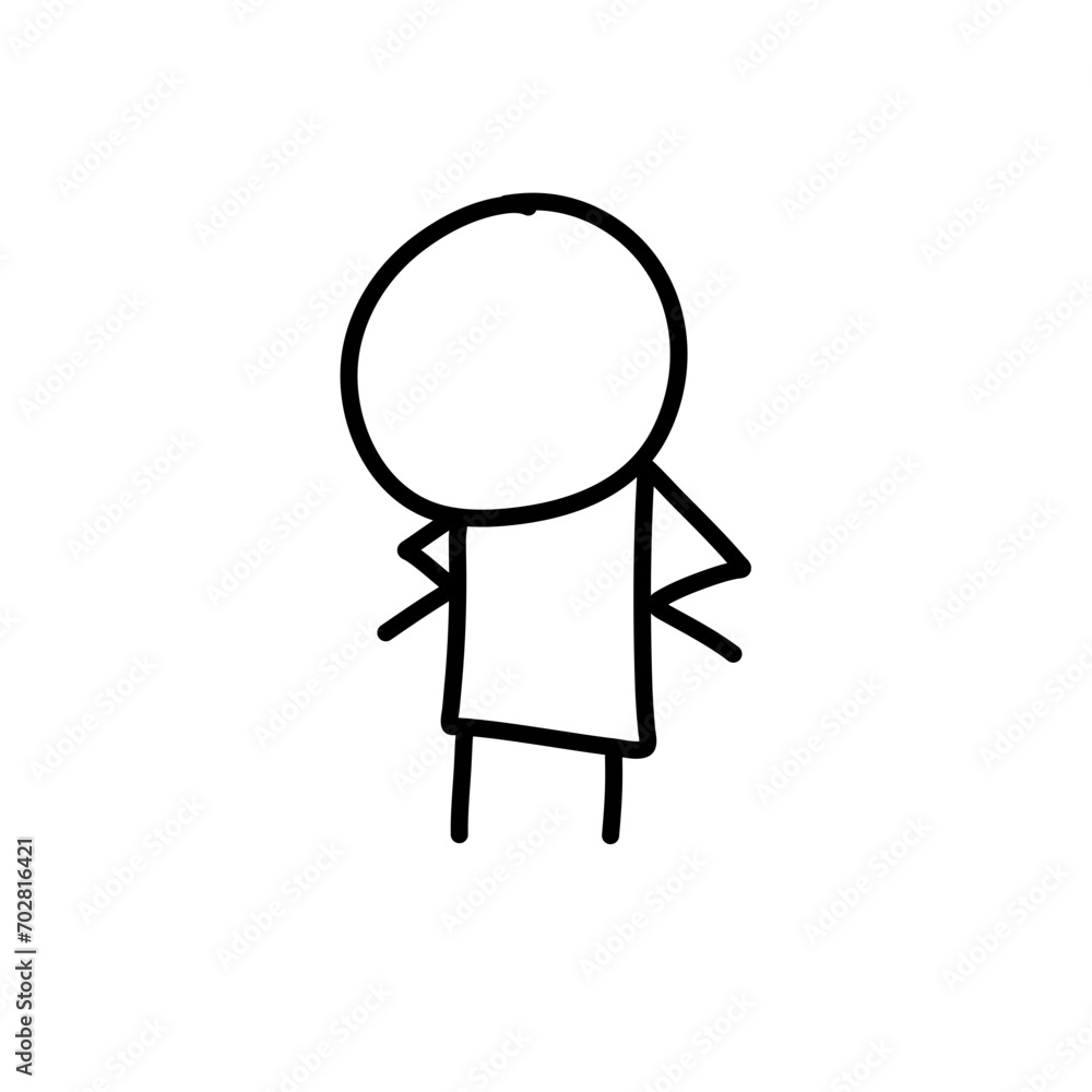 Hand drawn stickman collection Vector illustration