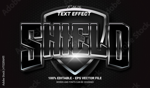 shield editable 3d text effect