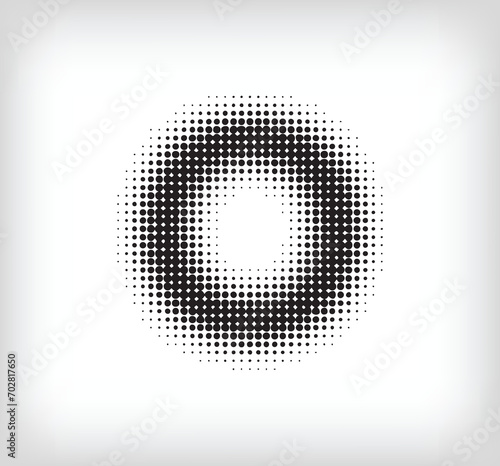 Creative dotted letter O design. Alphabet set pixel is flat and solid. Integrative and integrative pixel movement. Modern icon ports.