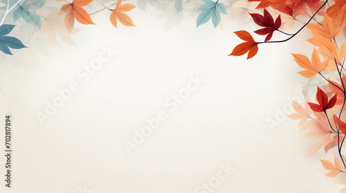 Colorful Leaves on a White Copyspace Background Embracing Fall