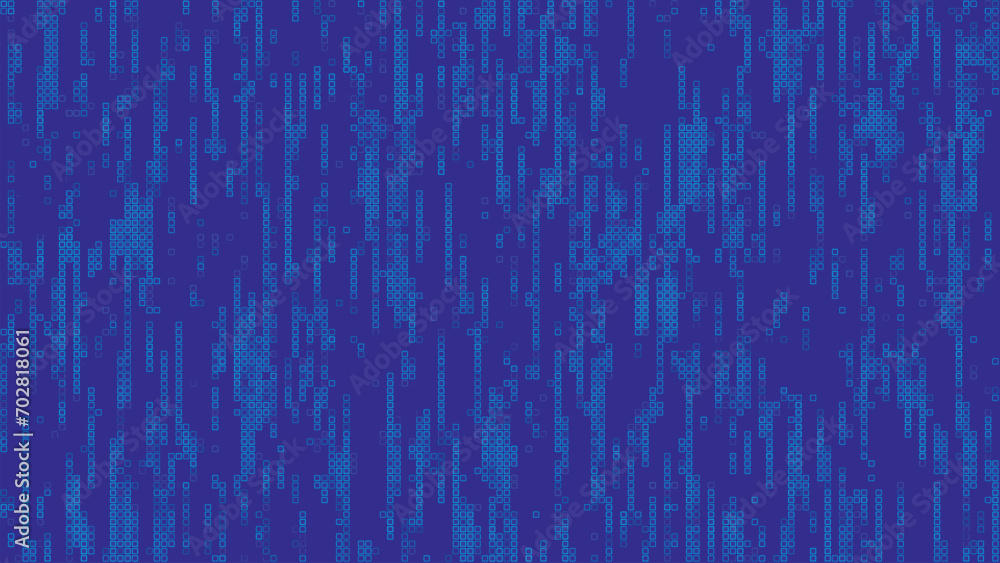 Blue mosaic tile background in technology concept. Abstract blue LED squares. Blue pixel grid background. Vector illustration. Blue mosaic tile background in technology concept. Abstract blue LED squares. Blue pixel grid background. Vector illustration.