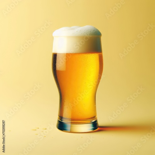 glass of beer with barley
