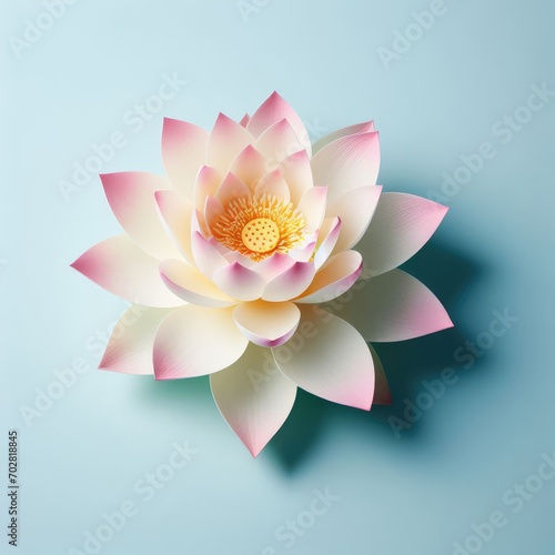 pink water lily on white background 