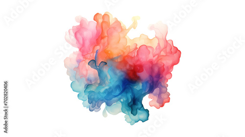 Watercolor stain illustration on transparent background. Stain in watercolor style in png