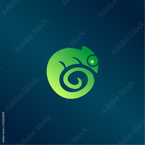 Chameleon logo  design vector illustration © Mas