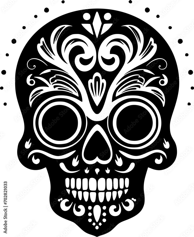 Skull | Black and White Vector illustration Skull | Black and White Vector illustration