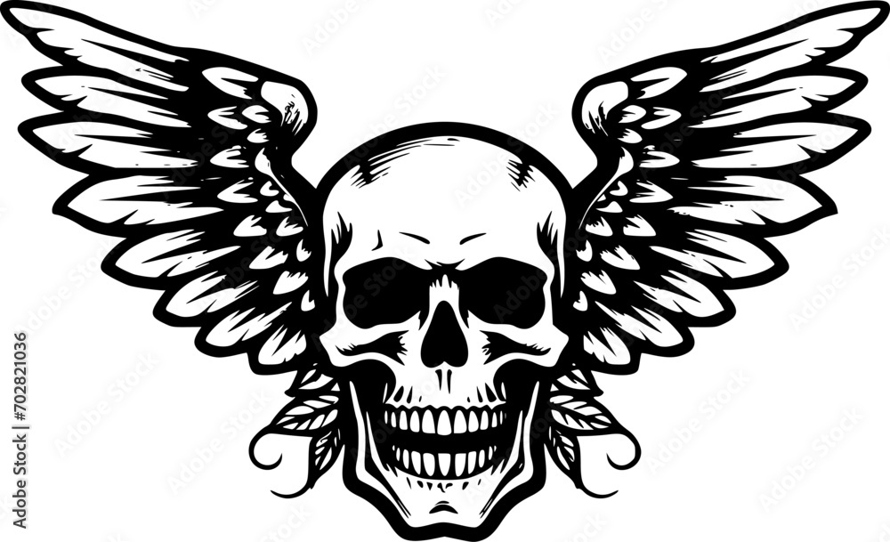 Skull - Minimalist and Flat Logo - Vector illustration Skull - Minimalist and Flat Logo - Vector illustration
