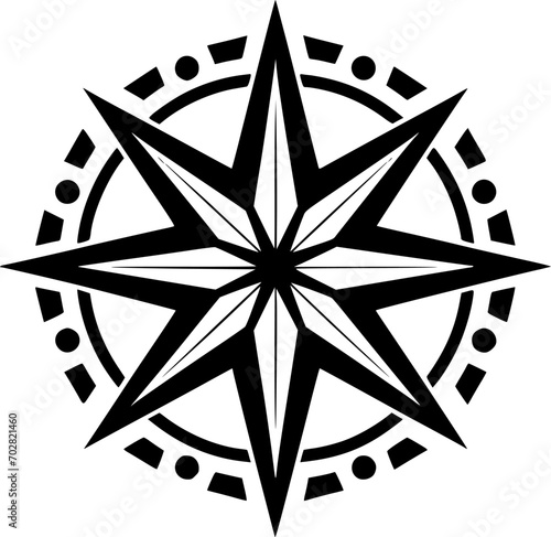 Star | Black and White Vector illustration