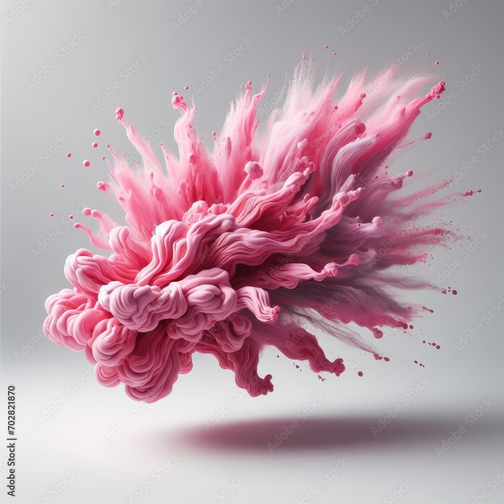 explosion of pink powder holi paint
