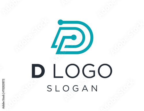The logo design is about D Letter and was created using the Corel Draw 2018 application with a white background.