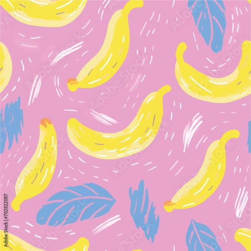 banana pattern for fabric, seamless banana pattern , banana watercolor illustration vector