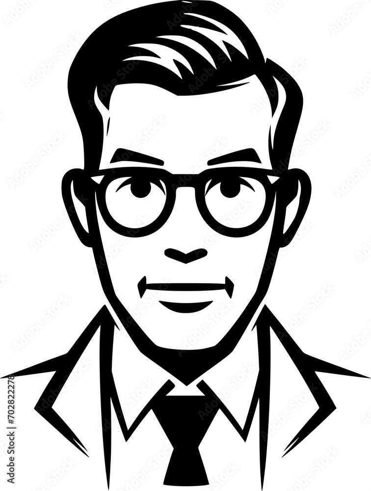 Teacher | Minimalist and Simple Silhouette - Vector illustration