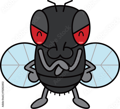 ポップなハエのイラスト