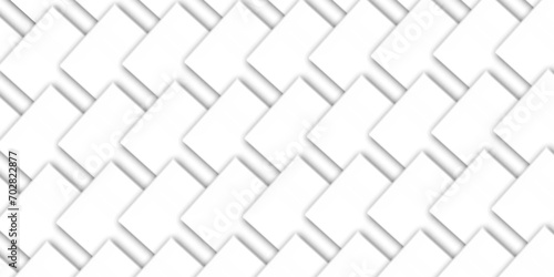 abstract modern square grid pattern ceramic tiles wall and floor background. White and gray paper shape design. Texture surface.metal background. mosic geometry style concept. 