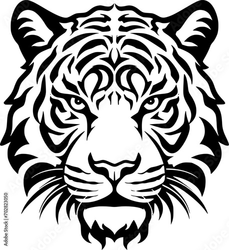 Tiger - Minimalist and Flat Logo - Vector illustration