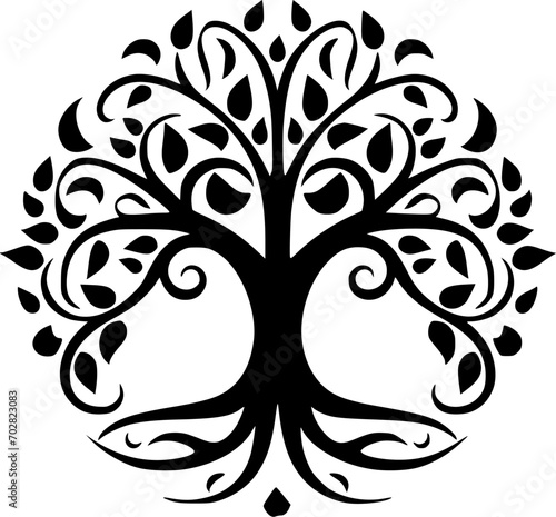 Tree | Minimalist and Simple Silhouette - Vector illustration