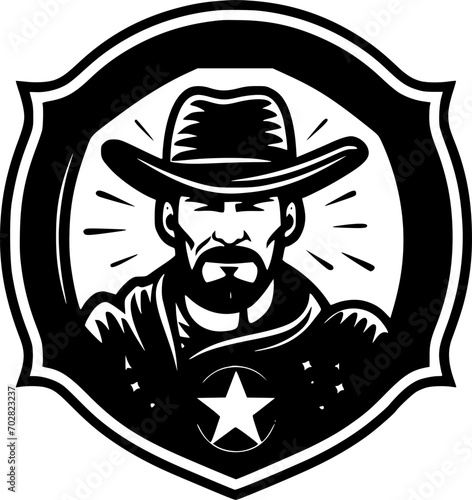 Western | Minimalist and Simple Silhouette - Vector illustration