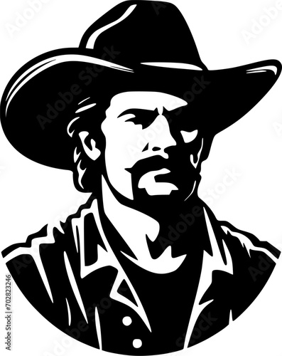 Western | Black and White Vector illustration