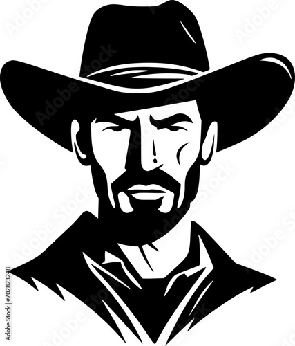 Western | Minimalist and Simple Silhouette - Vector illustration
