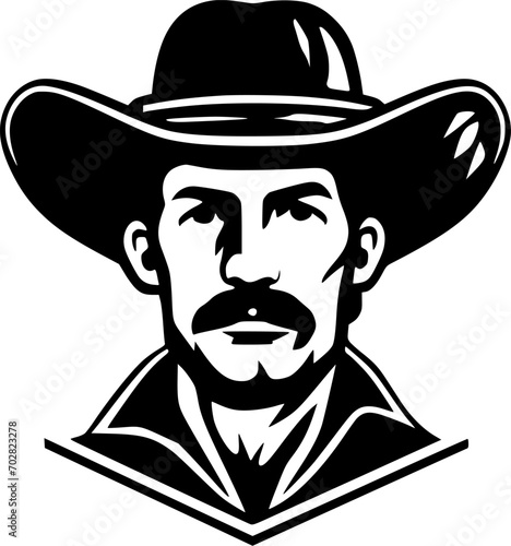 Western | Black and White Vector illustration