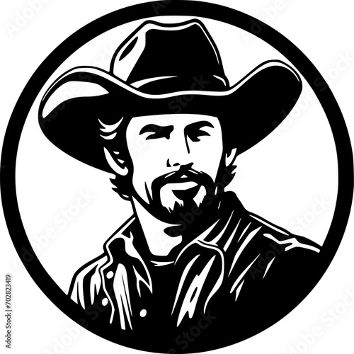 Western | Black and White Vector illustration