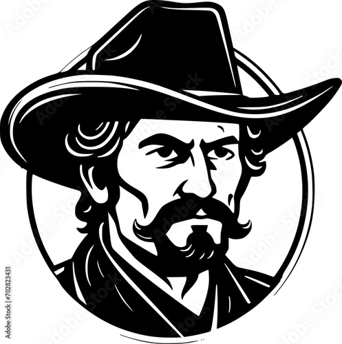 Western | Minimalist and Simple Silhouette - Vector illustration