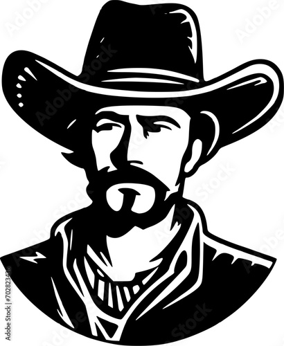 Western | Minimalist and Simple Silhouette - Vector illustration