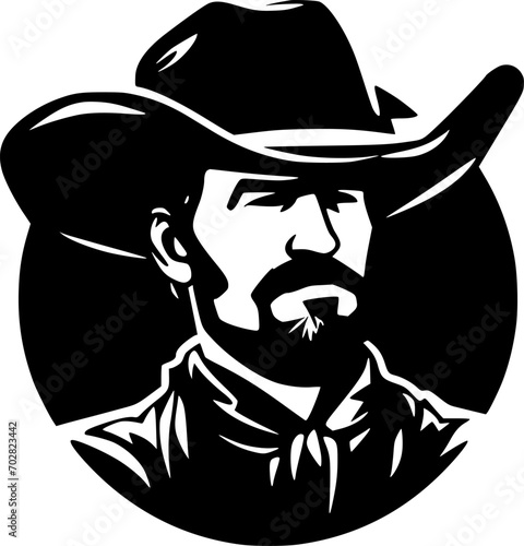 Western | Black and White Vector illustration