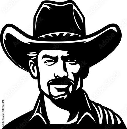 Western | Black and White Vector illustration