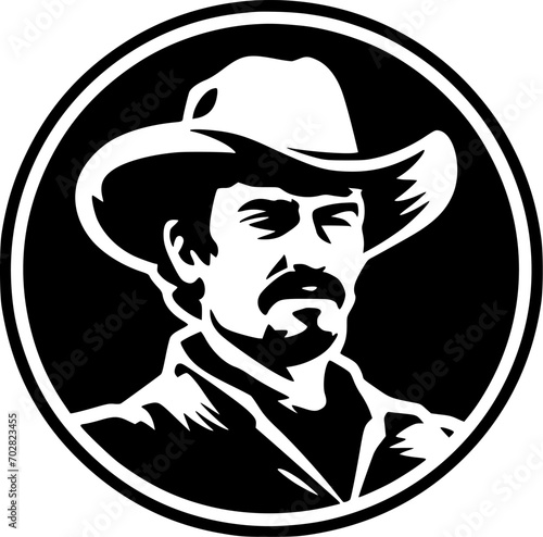 Western | Black and White Vector illustration
